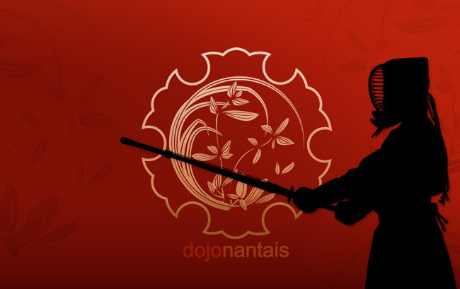 porfolio kendo avec silhouette kendoka