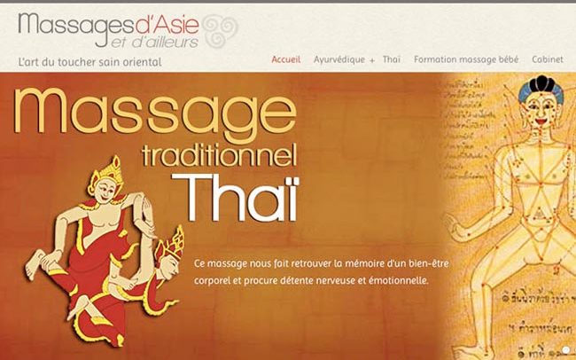 portfolio avec logo du site massage d'asie thaï