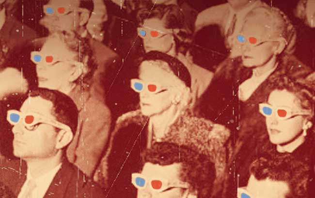 photo retouché d'un public au cinéma