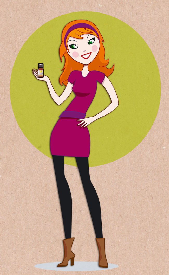 dessin en vectoriel d'une femme qui sourit