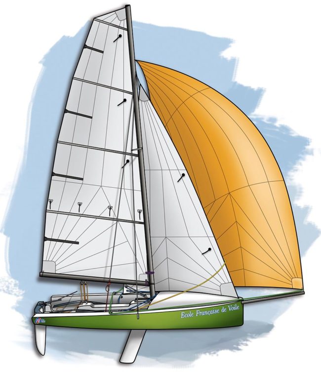 planche de bateau vue de coté