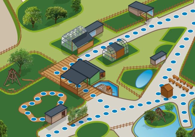 zoom de l'illustration en perspective isométrique