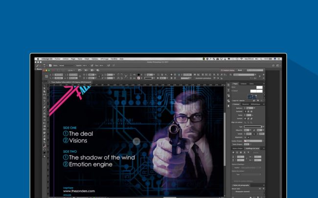 interface de graphisme avec indesign CC