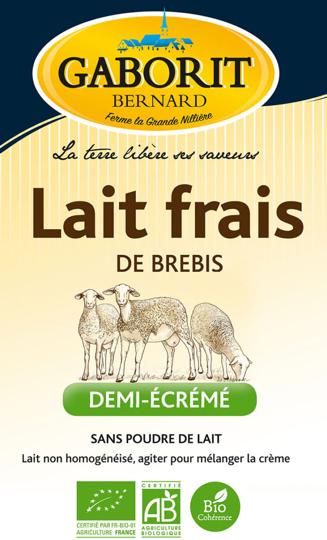 design pour lait de brebis bio - maison gaborit