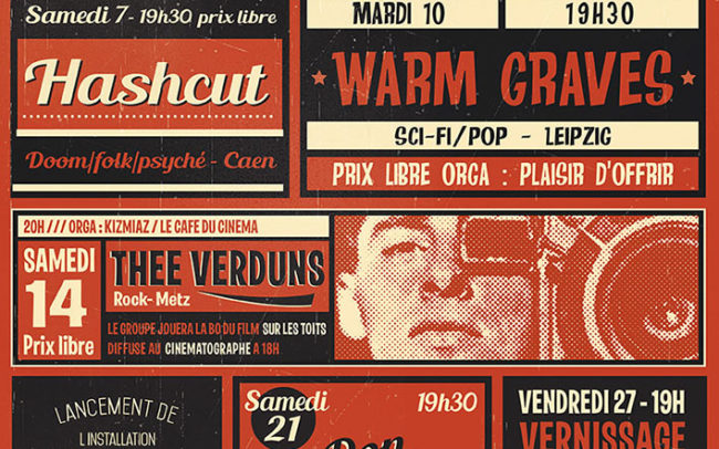 affiche concert café du cinéma février 2015 à nantes