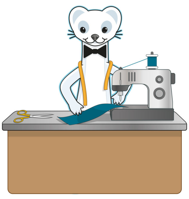 mascotte d'hermine en dessin vectoriel