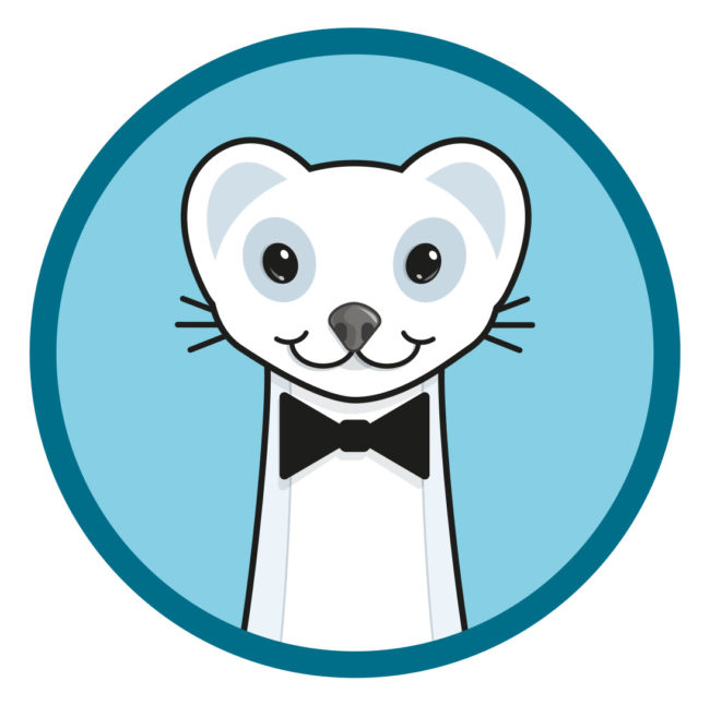 logo d'une tête d'hermine en dessin vectoriel