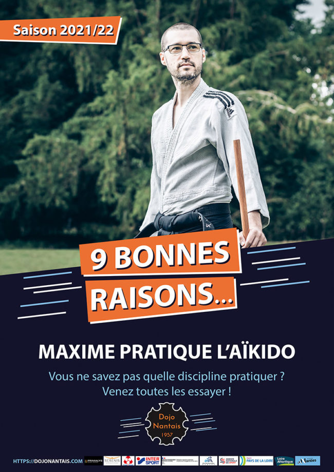 Affiche aïkido dojo nantais