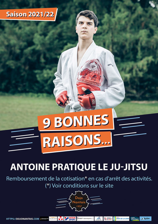 Affiche JU-JITSU dojo nantais