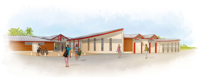 croquis piscine vue exterieure